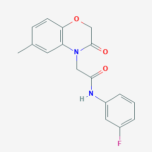 N-(3-fluorophenyl)-2-(6-methyl-3-oxo-2,3-dihydro-4H-1,4-benzoxazin-4-yl)acetamide