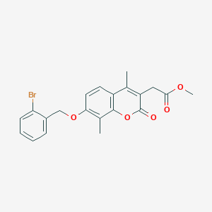 methyl {7-[(2-bromobenzyl)oxy]-4,8-dimethyl-2-oxo-2H-chromen-3-yl}acetate