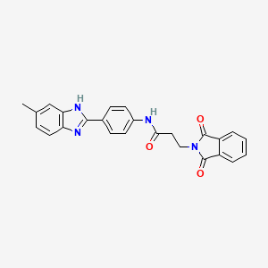 3-(1,3-dioxoisoindol-2-yl)-N-[4-(6-methyl-1H-benzimidazol-2-yl)phenyl]propanamide