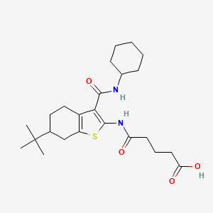 4-{[6-TERT-BUTYL-3-(CYCLOHEXYLCARBAMOYL)-4,5,6,7-TETRAHYDRO-1-BENZOTHIOPHEN-2-YL]CARBAMOYL}BUTANOIC ACID