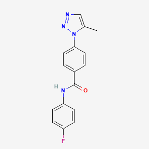 N-(4-fluorophenyl)-4-(5-methyl-1H-1,2,3-triazol-1-yl)benzamide