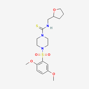 4-[(2,5-dimethoxyphenyl)sulfonyl]-N-(tetrahydrofuran-2-ylmethyl)piperazine-1-carbothioamide