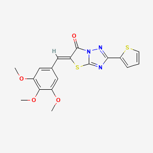 2-(2-thienyl)-5-(3,4,5-trimethoxybenzylidene)[1,3]thiazolo[3,2-b][1,2,4]triazol-6(5H)-one