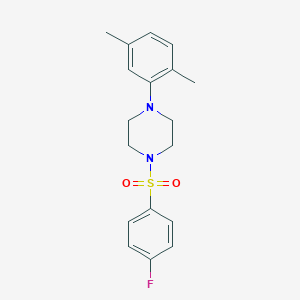 1-(2,5-Dimethylphenyl)-4-[(4-fluorophenyl)sulfonyl]piperazine