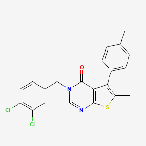 3-(3,4-dichlorobenzyl)-6-methyl-5-(4-methylphenyl)thieno[2,3-d]pyrimidin-4(3H)-one