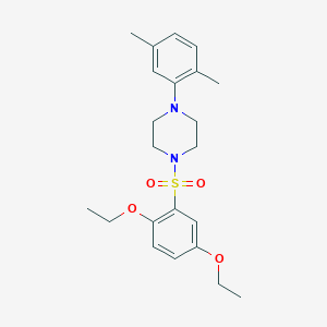 molecular formula C22H30N2O4S B486321 1-[(2,5-Diethoxyphenyl)sulfonyl]-4-(2,5-dimethylphenyl)piperazine CAS No. 633280-45-2