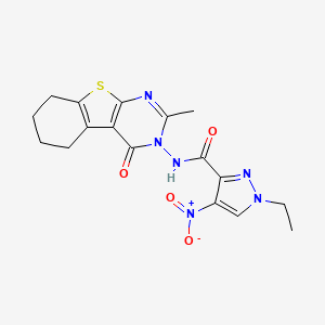 1-ETHYL-N-[2-METHYL-4-OXO-5,6,7,8-TETRAHYDRO[1]BENZOTHIENO[2,3-D]PYRIMIDIN-3(4H)-YL]-4-NITRO-1H-PYRAZOLE-3-CARBOXAMIDE