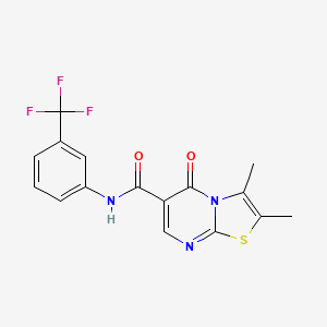 2,3-dimethyl-5-oxo-N-[3-(trifluoromethyl)phenyl]-5H-[1,3]thiazolo[3,2-a]pyrimidine-6-carboxamide