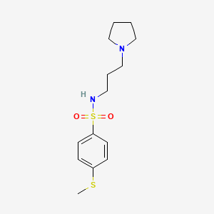 4-(methylthio)-N-[3-(1-pyrrolidinyl)propyl]benzenesulfonamide