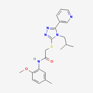 N-(2-methoxy-5-methylphenyl)-2-{[4-(2-methylpropyl)-5-(pyridin-3-yl)-4H-1,2,4-triazol-3-yl]sulfanyl}acetamide