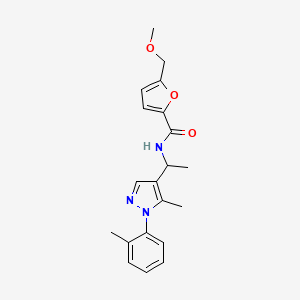 5-(methoxymethyl)-N-{1-[5-methyl-1-(2-methylphenyl)-1H-pyrazol-4-yl]ethyl}-2-furamide