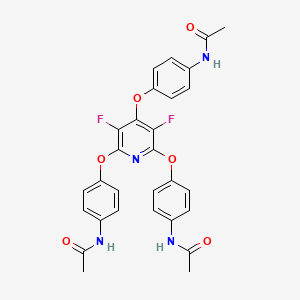 N-[4-[2,6-bis(4-acetamidophenoxy)-3,5-difluoropyridin-4-yl]oxyphenyl]acetamide