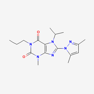 8-(3,5-Dimethylpyrazol-1-yl)-3-methyl-7-propan-2-yl-1-propylpurine-2,6-dione