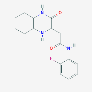 N-(2-fluorophenyl)-2-(3-oxodecahydroquinoxalin-2-yl)acetamide