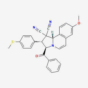 (2R,3R,10BS)-3-BENZOYL-1-CYANO-8-METHOXY-2-[4-(METHYLSULFANYL)PHENYL]-2,3-DIHYDROPYRROLO[2,1-A]ISOQUINOLIN-1(10BH)-YL CYANIDE