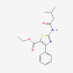 ETHYL 2-(3-METHYLBUTANAMIDO)-4-PHENYL-1,3-THIAZOLE-5-CARBOXYLATE