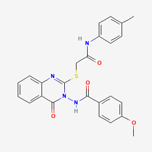 4-methoxy-N-[2-({2-[(4-methylphenyl)amino]-2-oxoethyl}thio)-4-oxo-3(4H)-quinazolinyl]benzamide