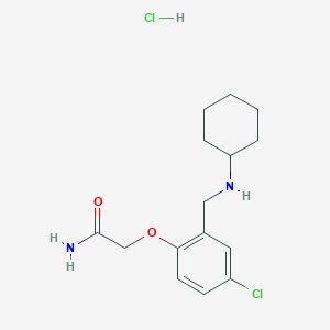 2-[4-Chloro-2-[(cyclohexylamino)methyl]phenoxy]acetamide;hydrochloride