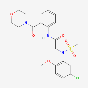 N~2~-(5-chloro-2-methoxyphenyl)-N~2~-(methylsulfonyl)-N~1~-[2-(4-morpholinylcarbonyl)phenyl]glycinamide