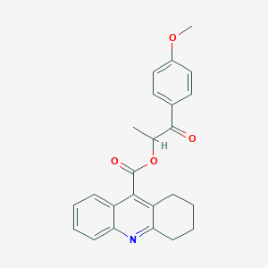 1-(4-Methoxyphenyl)-1-oxopropan-2-yl 1,2,3,4-tetrahydroacridine-9-carboxylate