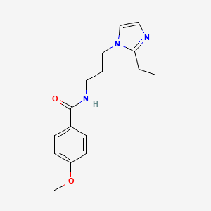 N-[3-(2-ethyl-1H-imidazol-1-yl)propyl]-4-methoxybenzamide