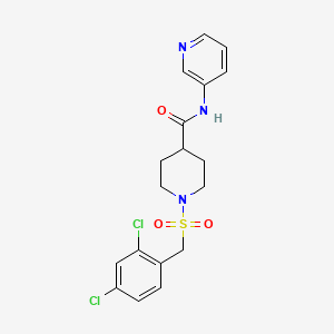 1-[(2,4-dichlorobenzyl)sulfonyl]-N-3-pyridinyl-4-piperidinecarboxamide