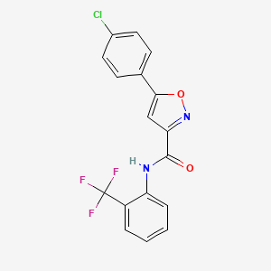 5-(4-chlorophenyl)-N-[2-(trifluoromethyl)phenyl]-3-isoxazolecarboxamide