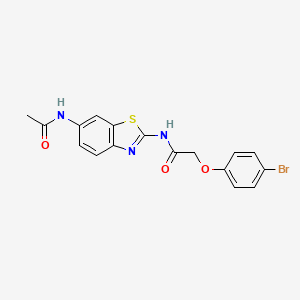 N-(6-acetamido-1,3-benzothiazol-2-yl)-2-(4-bromophenoxy)acetamide