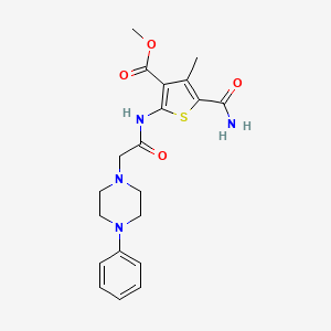 methyl 5-(aminocarbonyl)-4-methyl-2-{[(4-phenyl-1-piperazinyl)acetyl]amino}-3-thiophenecarboxylate