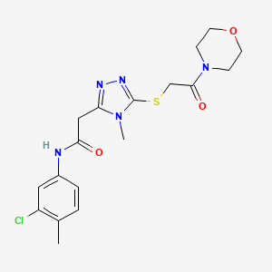 N-(3-chloro-4-methylphenyl)-2-(4-methyl-5-{[2-(morpholin-4-yl)-2-oxoethyl]sulfanyl}-4H-1,2,4-triazol-3-yl)acetamide