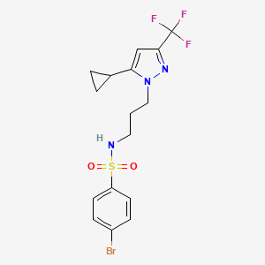 4-bromo-N-{3-[5-cyclopropyl-3-(trifluoromethyl)-1H-pyrazol-1-yl]propyl}benzenesulfonamide