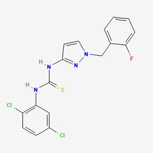 N-(2,5-dichlorophenyl)-N'-[1-(2-fluorobenzyl)-1H-pyrazol-3-yl]thiourea