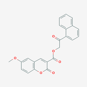 2-(naphthalen-1-yl)-2-oxoethyl 6-methoxy-2-oxo-2H-chromene-3-carboxylate