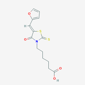 6-[5-(2-furylmethylene)-4-oxo-2-thioxo-1,3-thiazolidin-3-yl]hexanoic acid