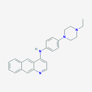 molecular formula C25H26N4 B048635 n-[4-(4-乙基哌嗪-1-基)苯基]苯并[g]喹啉-4-胺 CAS No. 115618-99-0