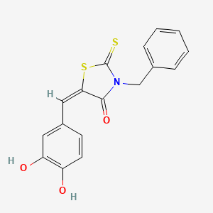 3-benzyl-5-(3,4-dihydroxybenzylidene)-2-thioxo-1,3-thiazolidin-4-one