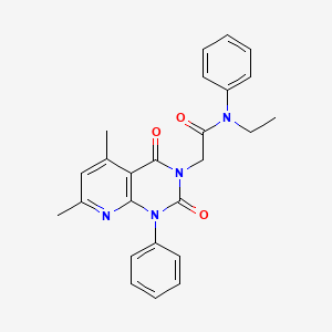 2-{5,7-DIMETHYL-2,4-DIOXO-1-PHENYL-1H,2H,3H,4H-PYRIDO[2,3-D]PYRIMIDIN-3-YL}-N-ETHYL-N-PHENYLACETAMIDE