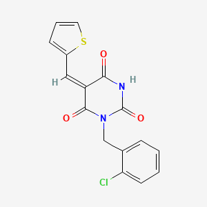 1-(2-chlorobenzyl)-5-(2-thienylmethylene)-2,4,6(1H,3H,5H)-pyrimidinetrione