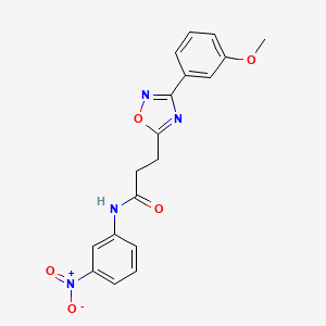 3-[3-(3-methoxyphenyl)-1,2,4-oxadiazol-5-yl]-N-(3-nitrophenyl)propanamide