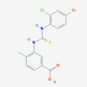 3-{[(4-Bromo-2-chlorophenyl)carbamothioyl]amino}-4-methylbenzoic acid