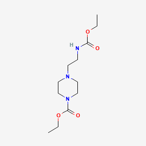 1-Piperazinecarboxylic acid, 4-(2-(ethoxycarbonylimino)ethyl)-, ethyl ester