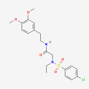 N~2~-[(4-chlorophenyl)sulfonyl]-N-[2-(3,4-dimethoxyphenyl)ethyl]-N~2~-ethylglycinamide