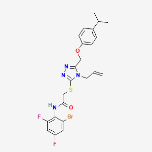 2-({4-allyl-5-[(4-isopropylphenoxy)methyl]-4H-1,2,4-triazol-3-yl}thio)-N-(2-bromo-4,6-difluorophenyl)acetamide