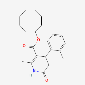 Cyclooctyl 2-methyl-4-(2-methylphenyl)-6-oxo-1,4,5,6-tetrahydropyridine-3-carboxylate