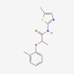 2-(2-methylphenoxy)-N-(5-methyl-1,3-thiazol-2-yl)propanamide