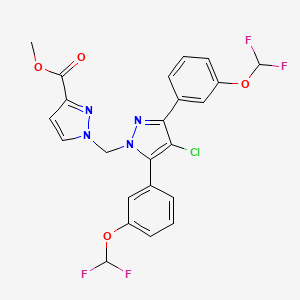 methyl 1-({4-chloro-3,5-bis[3-(difluoromethoxy)phenyl]-1H-pyrazol-1-yl}methyl)-1H-pyrazole-3-carboxylate