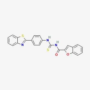 3-(1-BENZOFURAN-2-CARBONYL)-1-[4-(1,3-BENZOTHIAZOL-2-YL)PHENYL]THIOUREA