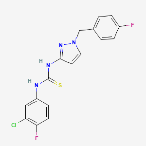 N-(3-chloro-4-fluorophenyl)-N'-[1-(4-fluorobenzyl)-1H-pyrazol-3-yl]thiourea