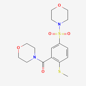 4-{[4-(methylthio)-3-(4-morpholinylcarbonyl)phenyl]sulfonyl}morpholine