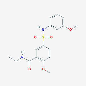 N-ethyl-2-methoxy-5-{[(3-methoxyphenyl)amino]sulfonyl}benzamide